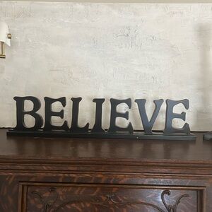 Black Believe Wood Decor